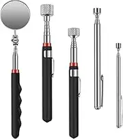 4Pcs Magnetic Pickup Tool, Telescoping Magnetic Grabber Tools, 1.5/3/10/15LB Capacity Metal Extendable Magnet Stick Reacher Tools for Bolt Screws