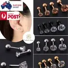 1PC LABRET TRAGUS HELIX EAR STUD EARRINGS BAR BALL BODY PIERCING JEWELRY RINGS