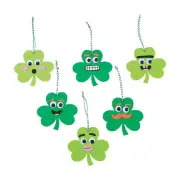 Goofy Shamrock Ornament Craft Kit - Craft Kits - 24 Pieces