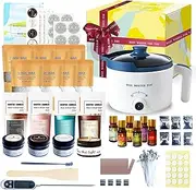 Ksedcon Candle Making Kit with Electric Wax Melting Pot, Candle Starter Kit for Candle Making DIY Candle Maker Supplies for Adults, Scented Candle Gift Set with Candle Making Accessories
