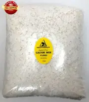 CASTOR WAX FLAKES ORGANIC VEGAN PASTILLES BEADS 100% PURE PREMIUM NATURAL 10 LB