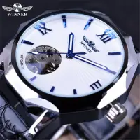 在飛比找蝦皮購物優惠-頂級品牌豪華男士手錶時尚商務金屬透明錶殼機械手錶男士皮帶休閒