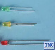 GM82 Gaugemaster LED Yellow 3mm 12v (5) Use GM76 Resistors