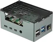 InnoMaker Aluminum Case for Raspberry Pi 4 with 3510 PWM Fan Passive Heatsink Aluminum Alloy Case suitable for DAC/DAC PRO/AMP/AMP PRO/RS485&CAN Hat and most of Raspberry Pi Add-On Hat