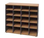 RAPIDLINE RAPID WORKER PIGEON HOLE UNIT 20 Holes W1040 x D380 x H1040mm Beech/Ironstone