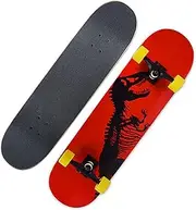 Sports Skateboards, (Tyrannosaurus Pattern) Four-Wheeled 31-inch 7-Layer A Maple Professional Double Tilt Skateboard Suitable for Young Adults
