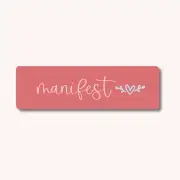‘Manifest’ Daily Mantra Laminated Bookmark, Bookish Gifts for a Positive Mindset