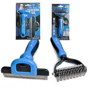 Large Deshedding Tool & Dematting Comb - Grooming Brushes for Dogs, Cats, Horses