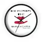 Wall Clock "God Protects the Simple Hearted"