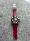 20mm RED Vulcanized caoutchouc rubber Strap Rolex Sea-Dweller Deployment