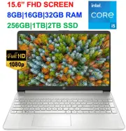 2024 HP Laptop 15.6" FHD Quad-core Intel i5-1135G7, Upto 32GB RAM & 2TB SSD