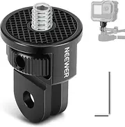 NEEWER Action Camera Mount Adapter with 1/4" Screw Aluminum Alloy Compatible with GoPro Hero 13 12 Insta360 X4 X3 DJI Osmo Pocket 3 Creator Combo Phone Cage, GP-7
