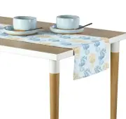Marine Life Seahorses Blue Table Runners 12"x72" or 14"x108"