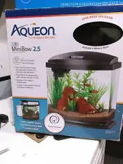 Aqueon LED MiniBow Aquarium Kit with SmartClean Technology Black 2.5 Gallons