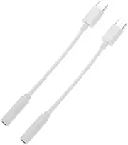 KOMBIUDA 2Pcs USB Type to Audio Adapter Type Headphone Converter for High Fidelity Sound Quality Portable Design Compatible with Leeco and More