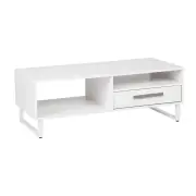 Maestro Furniture Ashley Collection Open Shelf Coffee Table W/ 1-Drawer - White