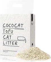 Cococat Tofu Cat Litter - Strong Clumping, Flushable, Dust-free, Easy Scooping, Biodegradable, Jasmine Milk Tea Scent For Excellent Odour Control (6L x 1 Pack)