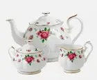 Royal Albert New Country Roses White 3-Piece Teapot Set
