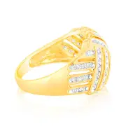 Gold plated Sterling Silver 1/2 Carat Diamond Ring