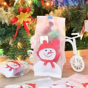 Clear Cellophane Christmas Cookie Bags 10pk