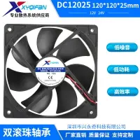 在飛比找樂天市場購物網優惠-廠家直銷 DC12025散熱風扇 5V 12V 24V雙滾珠