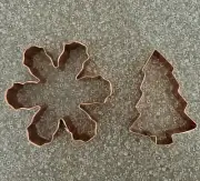 Large Copper Snowflake And Christmas Tree Cookie Cutters