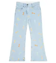 [Stella McCartney Kids] Stella McCartney Kids Embroidered straight jeans Y 6 blue