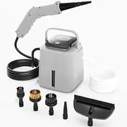 Steam Cleaners, 1500w 4bar Handheld Steam Cleaner with 1.55l Large Water Tank and 4-Speed Digital Display Adjustable, High Temperature Steamer Cleaning Machine for Windows, Gas Stoves Etc. Gray