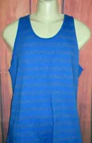 MENS MARC ECKO CUT & SEW TONAL STRIPE TANK TOP ROYAL BLUE T-SHIRT SIZE XS