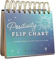 Lisa Angel Celestial Positivity Flip Chart Desk Pad | Optimistic Thinking and Self Empowerment for Every Week of The Year