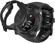 Lamshaw Compatible for Garmin Instinct 3 Band, Classic Watch Bands Soft Silicone Straps Bracelet Sports Replacemet Wristband Compatible for Garmin Instinct 3 45mm, 50mm Watch