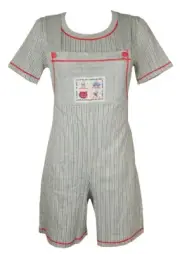 Pajamas two-piece with short sleeve cotton woman dungarees CRISTIAN BARATIER ite
