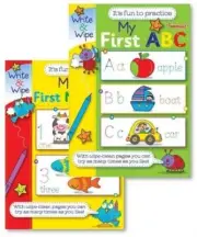 4x CHILDREN’S MY FIRST NUMBERS & MY FIRST ABC WRITE AND WIPE FUN PRACTICE Books