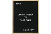 Naga Letterboard Black Felt With Pine Frame 500 X 700Mm