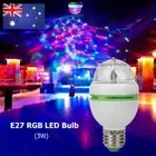 E27 RGB LED Bulb 3W Rotating Crystal Small Magic Ball Stage Party DJ Disco Light