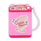 Mini Simulation Washing Machine Electric Make Up Brush Washing Machine (Pink IDS