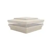 5.625" Sq. Cape May Low Voltage LED Lighted Vinyl Post Cap - Almond