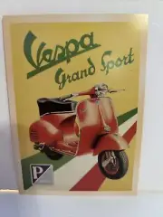 Vespa Grand Sport 5.5” Postcard Print Ad Advertising Paper VINTAGE STYLE