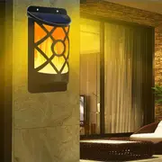 2pcs 66 LED Solar Flame Wall Light