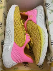 NEW Under Armour UA Curry Flow 9 Sesame Street Big Bird Shoes Yellow Pink 10.5