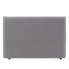 Slipcover Bedhead King Size Grey Linen Upholstered Headboard White Stitching