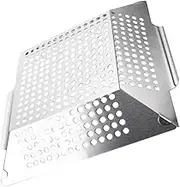 Toddmomy Professional Grill Topper Multi Function BBQ Pan Stainless Steel Grill Tray for Camping Outdoor BBQ Accessories Easy to Clean for Family Gatherings and Picnics
