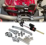 WILRAY CNC Motorcycle Adjustable Steering Stabilize Damper Mounting Bracket Kit for CB650R CB 650 R Cb650r 2018 2019 2020 2021