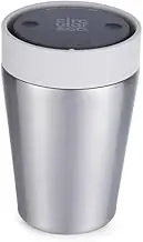 Circular & Co Thermal Stainless Steel Travel Mug - 8oz/227ml - Insulated Reusable Coffee Cup - 100% Leakproof & Lockable - 6 Hours Hot/Cold - Push Top, One Hand Open, 360 Drinking Coffee Tumbler