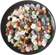 200g 4 Sizes Natural Mixed Crystal Stone Rock Gravel Specimen Tank Decor Garden Pebbles Bonsai Stone Courtyard Paving Small Pot Plant(7-9mm)