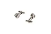 Van Heusen Men's Round Knot T-Bar Cufflinks Formal Business Accessory Silver
