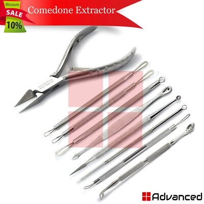 Premium Comedone Extractor Blackhead Whitehead Removal Acne Ingrown Nail Cutter