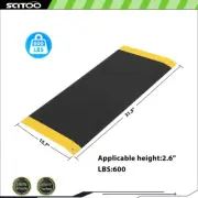 31.5"L x 15.7"W x 0.2"H Threshold Ramp Aluminum 600lbs Portable Anti-Slip