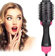 AU Plug Hair Blow Dryer Brush, GuanfeiTech 3 in 1 One Step Hair Dryer and Volumizer Hot Air Brush Anti-scald Negative Ion Hair Straightener Brush Comb Curler Styler for All Hair Types (AU Plug Hair Dryer Brush)