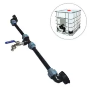 IBC Tank Tap Adapter IBC Tank Thread Faucet with 1 Tube and 2 Curved Connectors